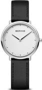 Bering Dameklokke 15729-404 Ultra Slim Hvit/Lær Ø29 mm