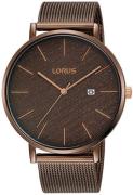 Lorus Herreklokke RH913LX9 Classic Brun/Rose-gulltonet stål Ø42 mm