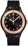 Hublot Dameklokke 581.CO.1480.RX Classic Fusion Sort/Gummi Ø33 mm