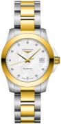 Longines Dameklokke L3.377.3.87.7 Conquest Ladies Hvit/Gulltonet