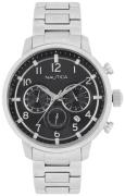 Nautica Herreklokke NAI18510G Chronograph Sort/Stål Ø44 mm