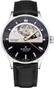 Edox 85019-3N-NIN Les Vauberts Sort/Lær Ø38 mm