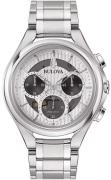 Bulova Herreklokke 96A301 Chronograph Hvit/Stål Ø45 mm