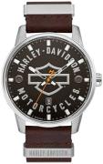 Bulova Herreklokke 76B178 Harley-Davidson Brun/Lær Ø45 mm