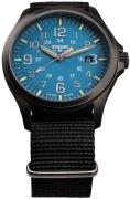 Traser H3 Herreklokke 108647 P67 Officer GunMetal Blå/Tekstil Ø42 mm