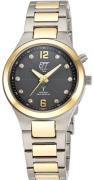 ETT Eco Tech Time Dameklokke ELT-11470-24M Everest Sort/Gulltonet