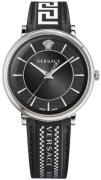 Versace Herreklokke VE5A01321 V Circle Sort/Lær Ø42 mm