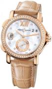 Ulysse Nardin Dameklokke 246-22B-391 Dual Time Lady Hvit/Lær Ø37 mm