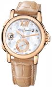 Ulysse Nardin Dameklokke 246-22-391 Dual Time Lady Hvit/Lær Ø37 mm