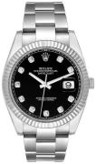 Rolex Herreklokke 126334-0011 Datejust 41 Sort/Stål Ø41 mm