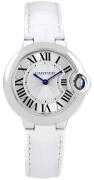 Cartier Dameklokke W6920086 Ballon Blue Sølvfarget/Lær Ø33 mm