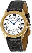 Cartier Dameklokke W6700355 Ronde Solo Sølvfarget/Lær Ø29.5 mm