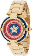 Invicta Marvel Dameklokke 36952 Flerfarget/Gulltonet stål Ø40 mm