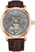 Stührling Original Tourbillon Herreklokke 973.02 Grå/Lær Ø40 mm