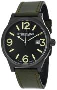 Stührling Original Herreklokke 454.3355D1 Sort/Lær Ø42 mm