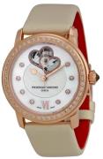 Frederique Constant Ladies Automatic Dameklokke FC-310WHF2PD4 Tekstil