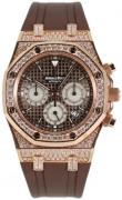 Audemars Piguet Royal Oak Dameklokke 26129OR.ZZ.D080CA.01 Brun/Gummi