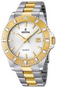 Festina Dress Dameklokke F16688-1 Sølvfarget/Gulltonet stål Ø40 mm