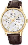 Festina 99999 Herreklokke F20279-A Sølvfarget/Lær Ø42 mm