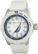 Nautica Herreklokke NAI08504G Hvit/Gummi Ø44 mm