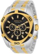 Invicta Bolt Herreklokke 34124 Sort/Gulltonet stål Ø50 mm