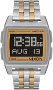 Nixon Base Herreklokke A1107-1431-00 LCD/Gulltonet stål