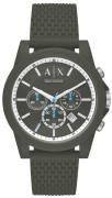 Armani Exchange Outerbanks Herreklokke AX1346 Grønn/Gummi Ø44 mm