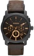 Fossil Machine Herreklokke FS4656IE Sort/Lær Ø42 mm