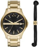 Armani Exchange Herreklokke AX7124 Hampton Sort/Gulltonet stål Ø46