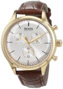 Hugo Boss Herreklokke 1513545 Chronograph Sølvfarget/Lær Ø42 mm