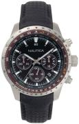 Nautica Herreklokke NAPP39001 Sort/Lær Ø46 mm