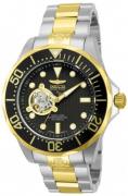 Invicta Herreklokke 13705 Pro Diver Sort/Gulltonet stål Ø47 mm