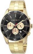 Esprit Herreklokke ES1G204M0095 Jordan Sort/Gulltonet stål Ø44 mm