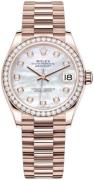 Rolex Dameklokke 278285RBR-0005 Datejust 31 Hvit/18 karat rosé gull