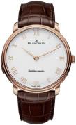 Blancpain Herreklokke 6632-3642-55A Villeret Sølvfarget/Lær Ø40 mm