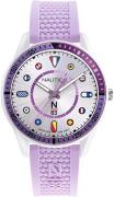 Nautica Herreklokke NAPSPF911 Sølvfarget/Gummi Ø43 mm