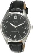 Timex Herreklokke TW2T69600 Sort/Lær Ø42 mm