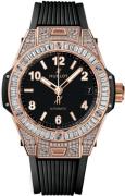 Hublot Dameklokke 465.OX.1180.RX.0904 Big Bang 39mm Sort/Gummi Ø39 mm