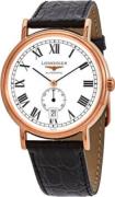 Longines Herreklokke L4.805.1.11.2 Presences Hvit/Lær Ø38.5 mm