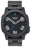 Nixon Herreklokke A468001-00 Sort/Stål Ø40 mm