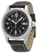 Hamilton Herreklokke H70595733 Khaki Field Sort/Lær Ø40 mm