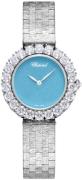 Chopard Dameklokke 10A378-1004 Diamond Hour Blå/18 karat hvitt gull