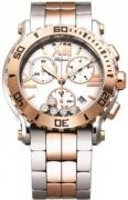 Chopard Dameklokke 288499-6002 Happy Sport Chronographe Hvit/Stål