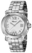 Chopard Dameklokke 278477-3013 Happy Sport Hvit/Stål Ø36 mm