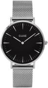 Cluse Dameklokke CL18106 La Boheme Sort/Stål Ø38 mm