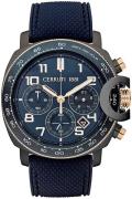 Cerruti 1881 Herreklokke CIWGO2206801 Sort/Gummi Ø46 mm