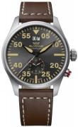 Glycine Herreklokke GL0367 Airpilot Dual Time Sort/Lær Ø44 mm