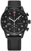 Swiss Military Herreklokke SM34012.09 Chrono Sort/Gummi Ø41 mm