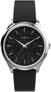 Timex Dameklokke TW2V01100 Celestial Sort/Gummi Ø32 mm