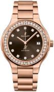 Hublot Dameklokke 568.OX.898M.OX.1204 Classic Fusion Brun/18 karat